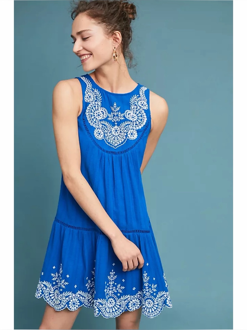 Anthropologie Meadow Rue Wadden Embroidered Dress